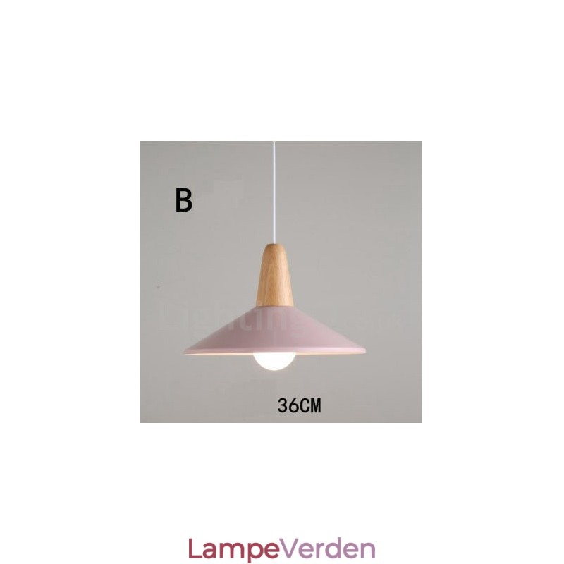 Moderne moderne træ metal pendel i flere farver