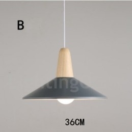 Moderne moderne træ metal pendel i flere farver