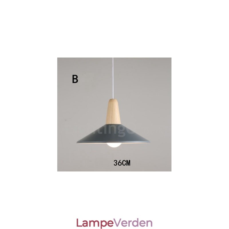 Moderne moderne træ metal pendel i flere farver