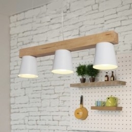 3 lys moderne moderne træ pendellampe