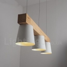 3 lys moderne moderne træ pendellampe