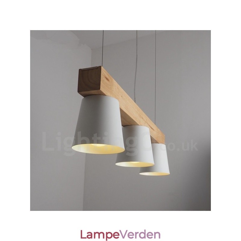 3 lys moderne moderne træ pendellampe