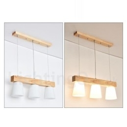 3 lys moderne moderne træ pendellampe