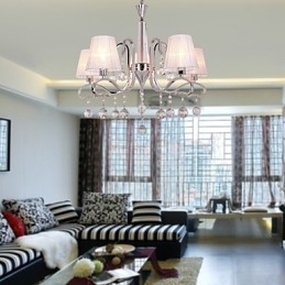 Moderne moderne krystal galvaniseret lysekrone