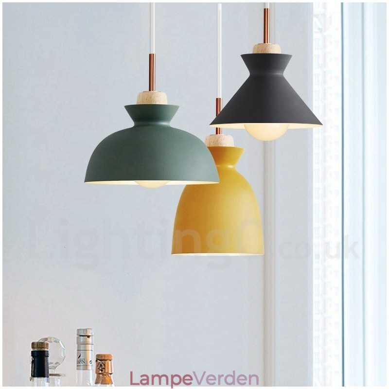 Moderne moderne metal pendel i flere farver