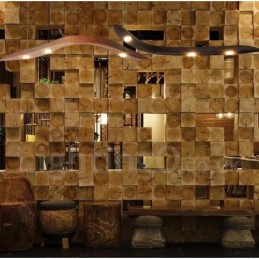 Modern Contemporary Wood 3 Light Pendel Light