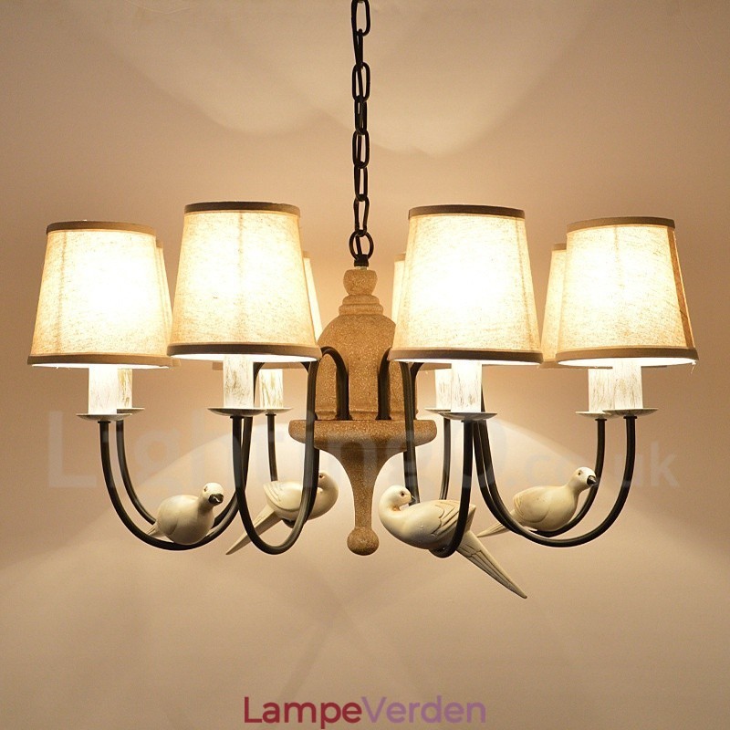 8 Light Rustic Lodge Vintage Pendel Light