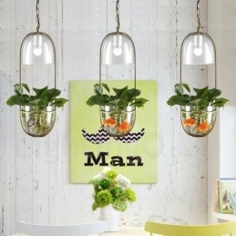 Rustik Lodge Metal Glas Pendel Light