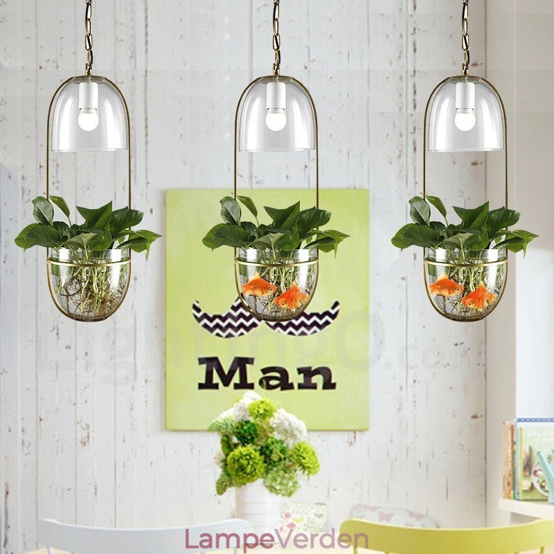 Rustik Lodge Metal Glas Pendel Light