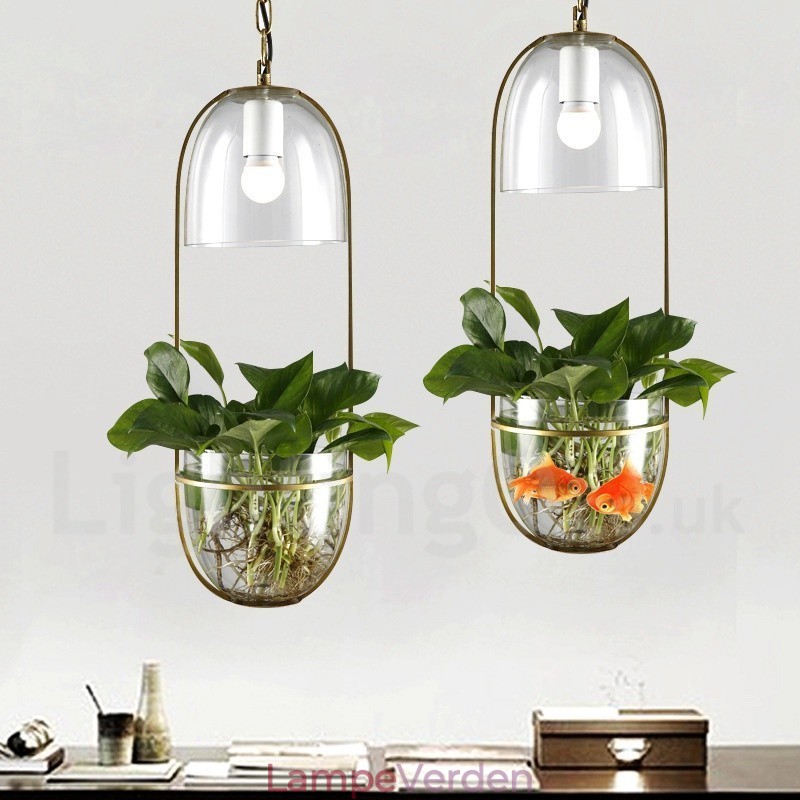 Rustik Lodge Metal Glas Pendel Light