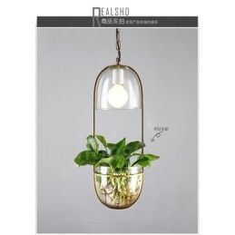 Rustik Lodge Metal Glas Pendel Light