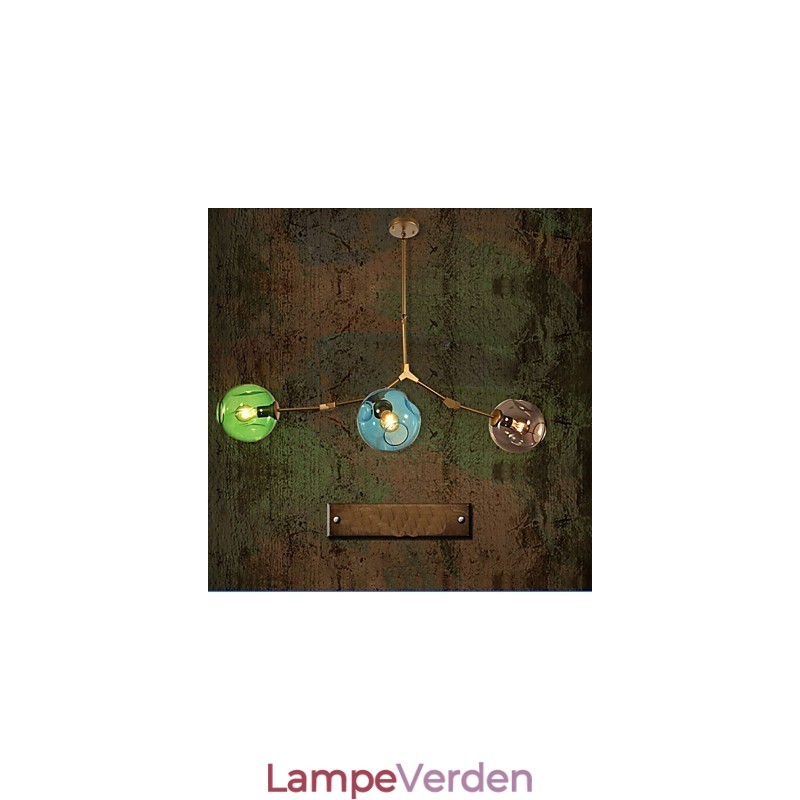 Art Color Glas Pære Pendant