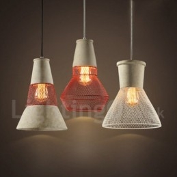 1 Letmetal Concrte Rustik Lodge Pendel