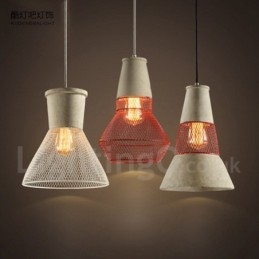 1 Letmetal Concrte Rustik Lodge Pendel