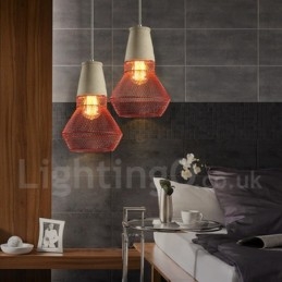 1 Letmetal Concrte Rustik Lodge Pendel