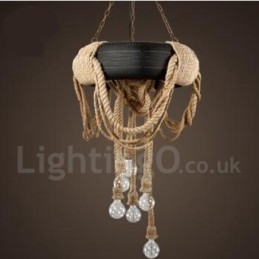 Country Vintage 6 lys pendel