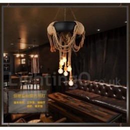 Country Vintage 6 lys pendel