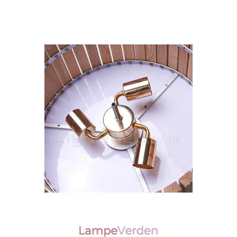 Moderne moderne trætromme pendellampe