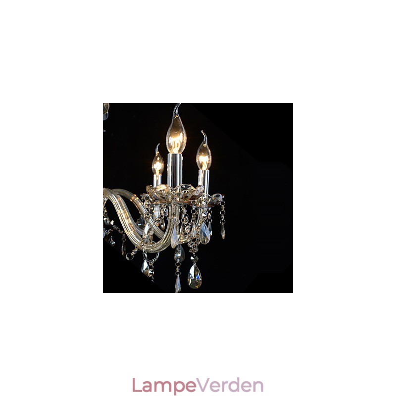 8 lys luksus krystal lysekrone Cognac farve K9 krystal lysekrone