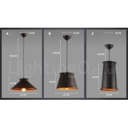 Retro Vintage 1 Light Metal Pendel