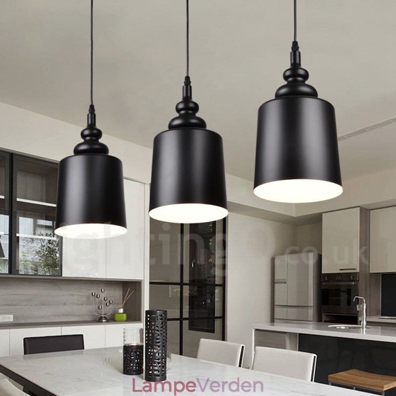 Sort Modern Contemporary 3 Light Pendel Light