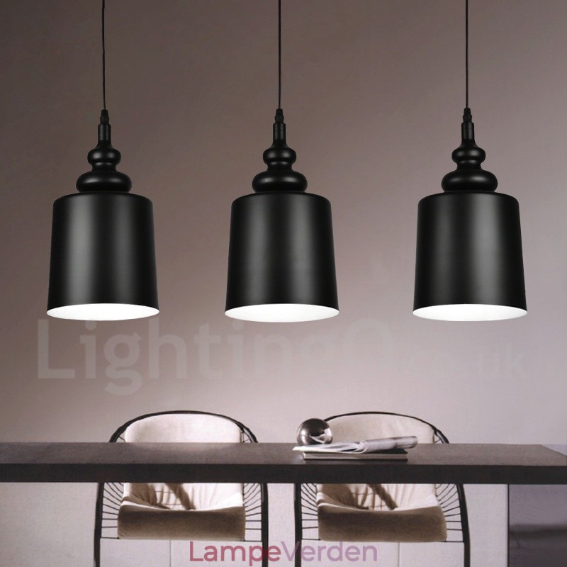 Sort Modern Contemporary 3 Light Pendel Light