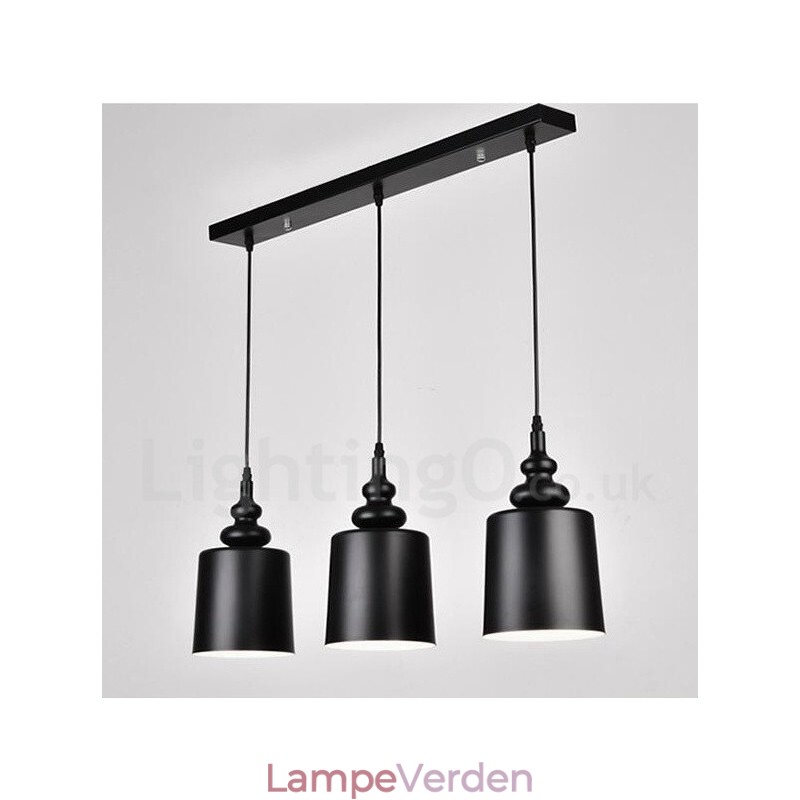 Sort Modern Contemporary 3 Light Pendel Light