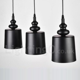Sort Modern Contemporary 3 Light Pendel Light