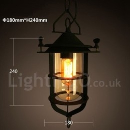 Retro Vintage Metal 1 Light Pendel Light