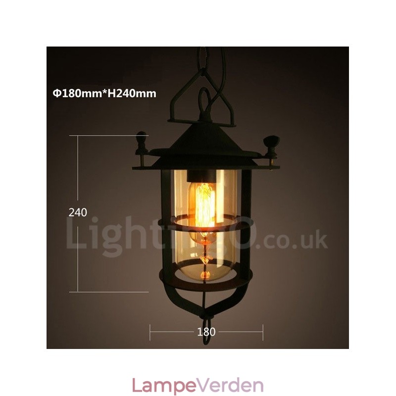 Retro Vintage Metal 1 Light Pendel Light