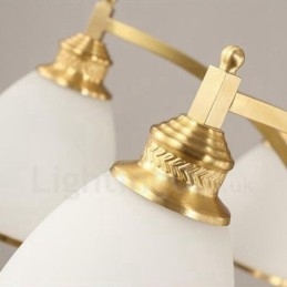 8 lys rustik hytte integreret metal kobber lysekrone