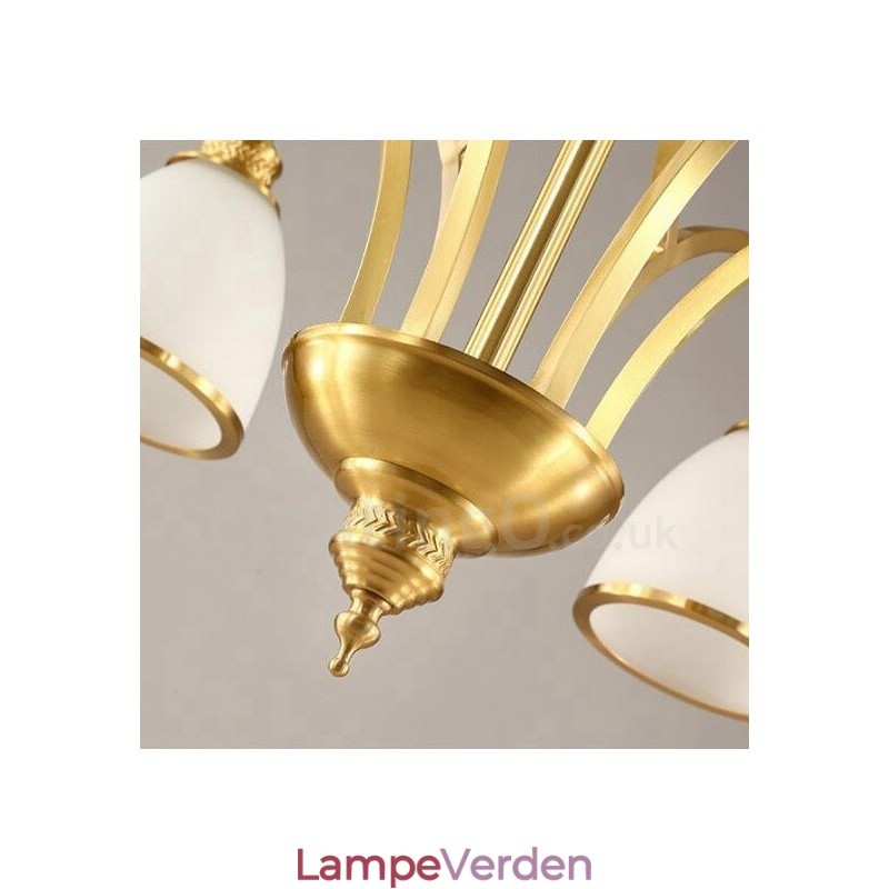 10 lys rustik hytte integreret metal kobber lysekrone