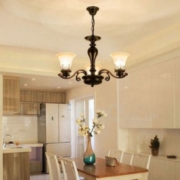 3 lys rustik hytte integreret metal lysekrone