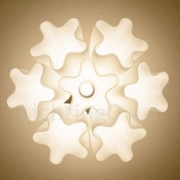 7 lys rustik hytte integreret lysekrone