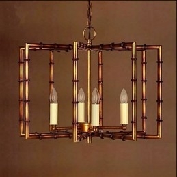 American Country Simple Antik Kobber Jern Lysekrone Lysekrone Creative