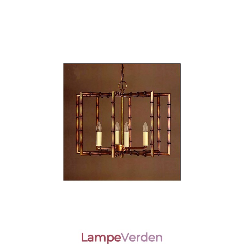 American Country Simple Antik Kobber Jern Lysekrone Lysekrone Creative
