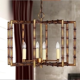 American Country Simple Antik Kobber Jern Lysekrone Lysekrone Creative