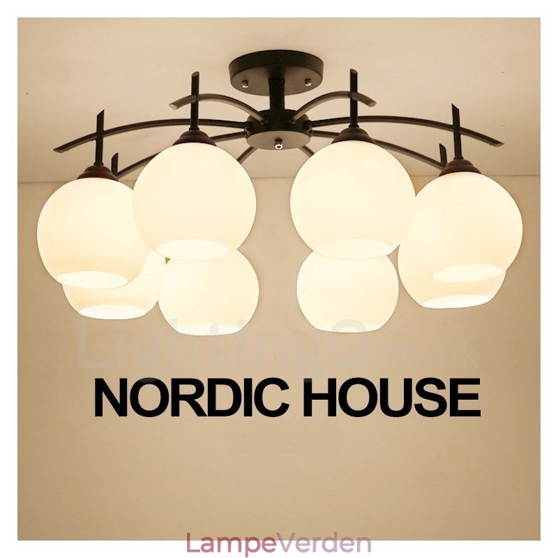 8 lys traditionel klassisk integreret lysekrone