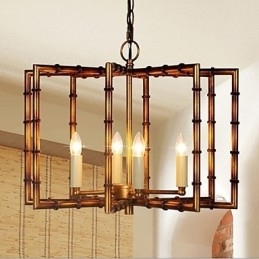 American Country Simple Antik Kobber Jern Lysekrone Lysekrone Creative