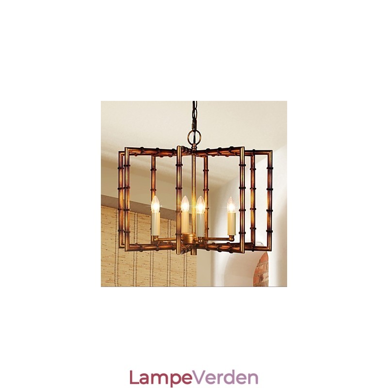 American Country Simple Antik Kobber Jern Lysekrone Lysekrone Creative