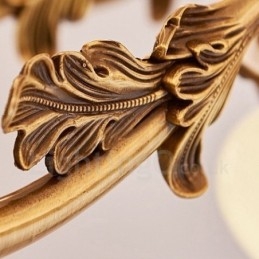 6 lette traditionelle klassiske integrerede luksuslysekrone i metal