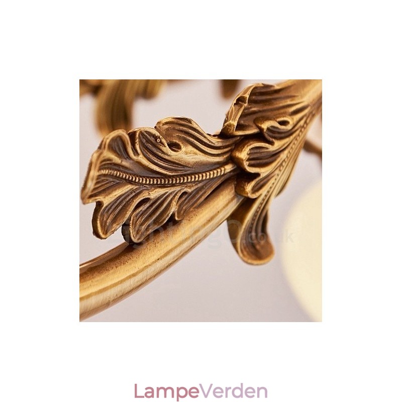 6 lette traditionelle klassiske integrerede luksuslysekrone i metal