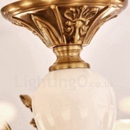 6 lette traditionelle klassiske integrerede luksuslysekrone i metal