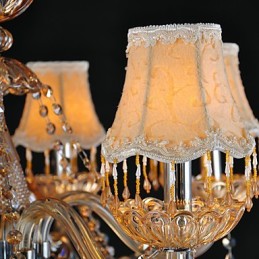 Lysekrone Krystal Traditionel Klassisk Glas 6 Lys
