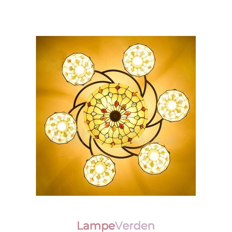 9 lys integreret lysekrone i middelhavsstil