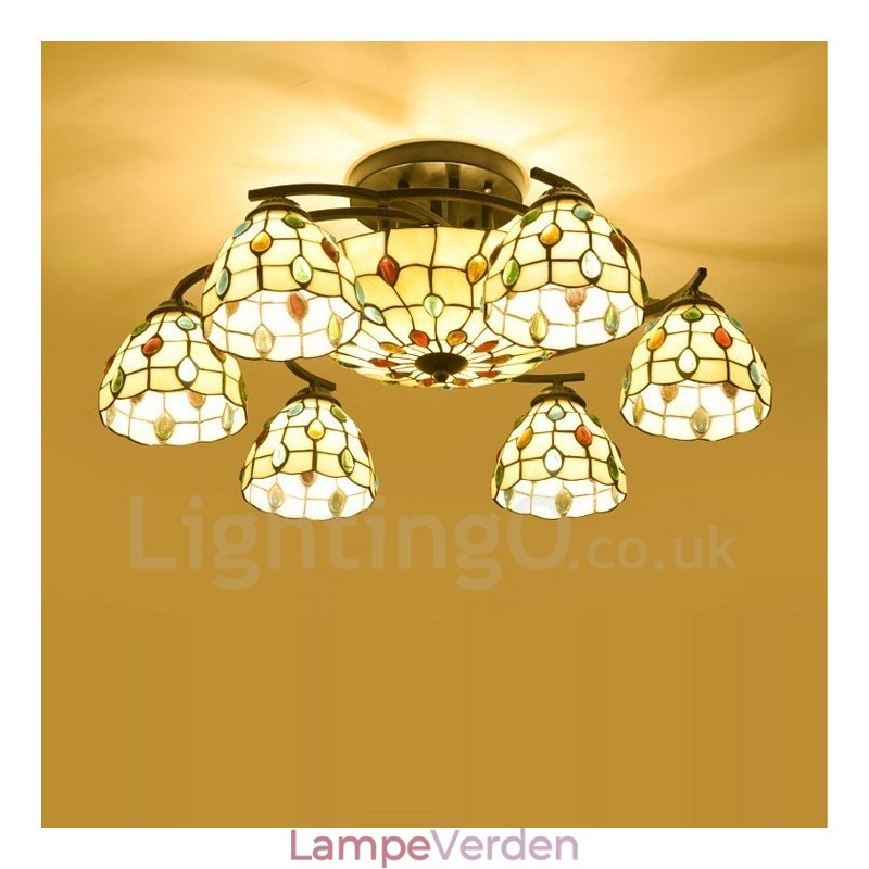 9 lys integreret lysekrone i middelhavsstil