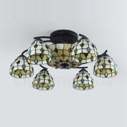 9 lys integreret lysekrone i middelhavsstil