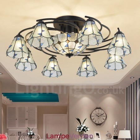 11 Light Mediterranean Style Integreret Bath Metal Lysekrone