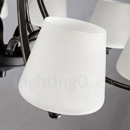 8 lys rustik hytte integreret metal lysekrone