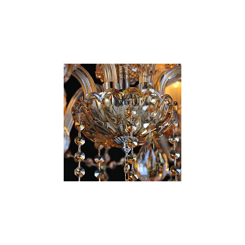 Lysekrone Krystal Traditionel Klassisk Glas 6 Lys